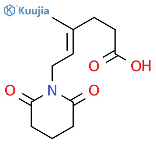 4-Hexenoic acid,6-(2,6-dioxo-1-piperidinyl)-4-methyl-, (E)- (9CI) structure