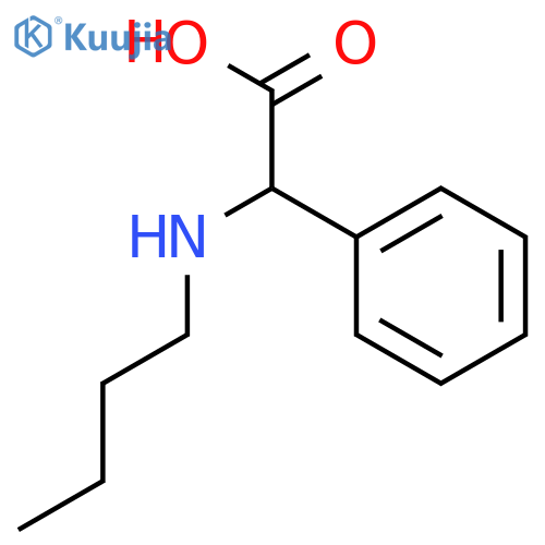 Benzeneacetic acid, a-(butylamino)- structure