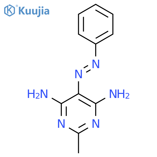 4,6-Diamino-5-benzeneazo-2-methylpyrimidine structure