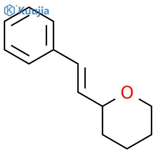 2H-Pyran, tetrahydro-2-[(1E)-2-phenylethenyl]- structure