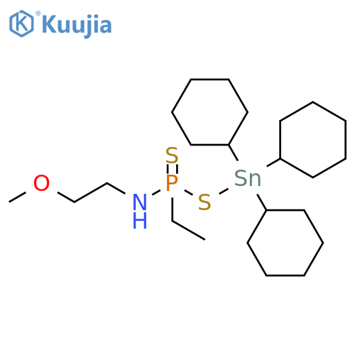 7-Oxa-2-thia-4-aza-3-phospha-1-stannaoctane,1,1,1-tricyclohexyl-3-ethyl-, 3-sulfide structure