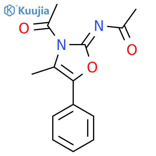 Acetamide, N-(3-acetyl-4-methyl-5-phenyl-2(3H)-oxazolylidene)- structure