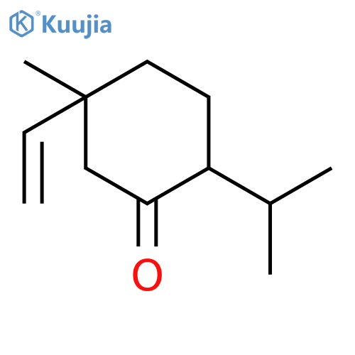 Cyclohexanone, 5-ethenyl-5-methyl-2-(1-methylethyl)- structure