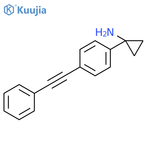 Cyclopropanamine, 1-[4-(phenylethynyl)phenyl]- structure