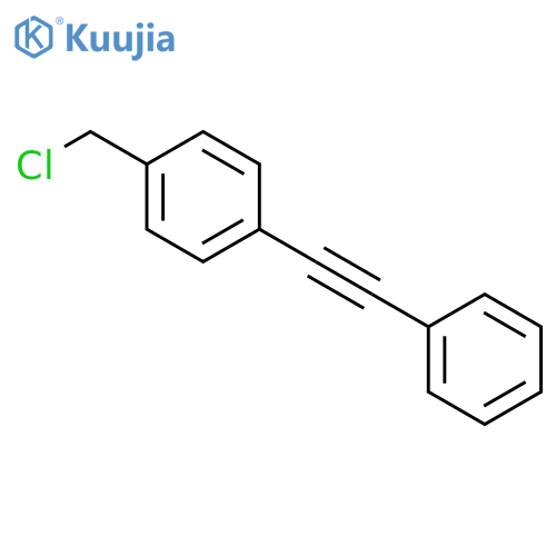 Benzene, 1-(chloromethyl)-4-(phenylethynyl)- structure