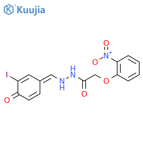 N'-[(E)-(3-iodo-4-oxocyclohexa-2,5-dien-1-ylidene)methyl]-2-(2-nitrophenoxy)acetohydrazide structure