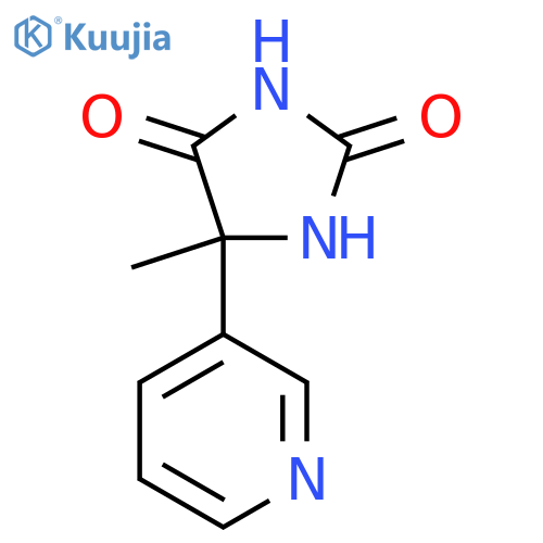 5-Methyl-5-(pyridin-3-yl)imidazolidine-2,4-dione structure