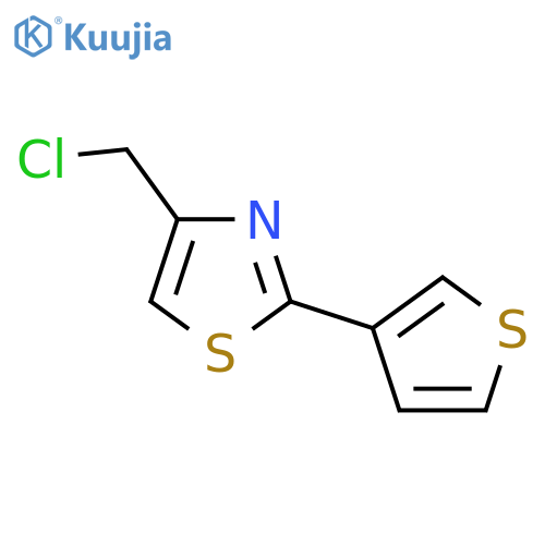 4-(Chloromethyl)-2-(thiophen-3-yl)-1,3-thiazole Hydrochloride structure
