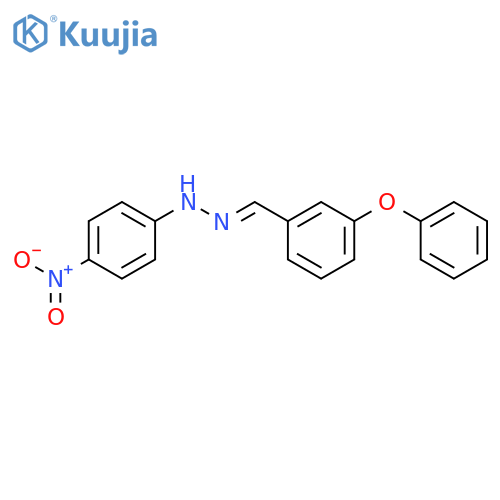 (2E)-1-(4-nitrophenyl)-2-[(3-phenoxyphenyl)methylidene]hydrazine structure
