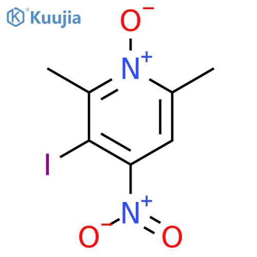 Pyridine, 3-iodo-2,6-dimethyl-4-nitro-, 1-oxide structure