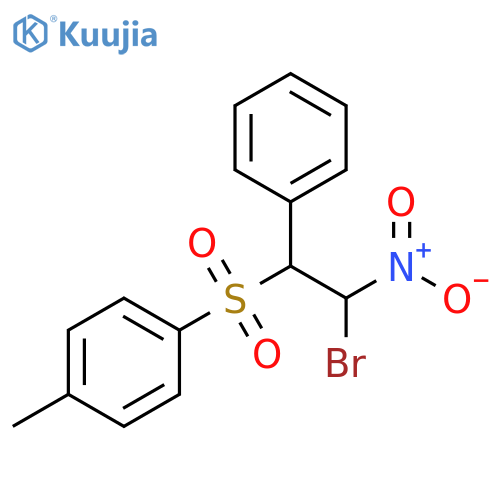 Benzene, 1-[(2-bromo-2-nitro-1-phenylethyl)sulfonyl]-4-methyl- structure