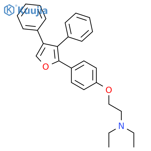 2-[4-(3,4-diphenylfuran-2-yl)phenoxy]-N,N-diethylethanamine structure