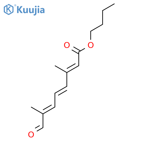 2,4,6-Octatrienoic acid, 3,7-dimethyl-8-oxo-, butyl ester structure