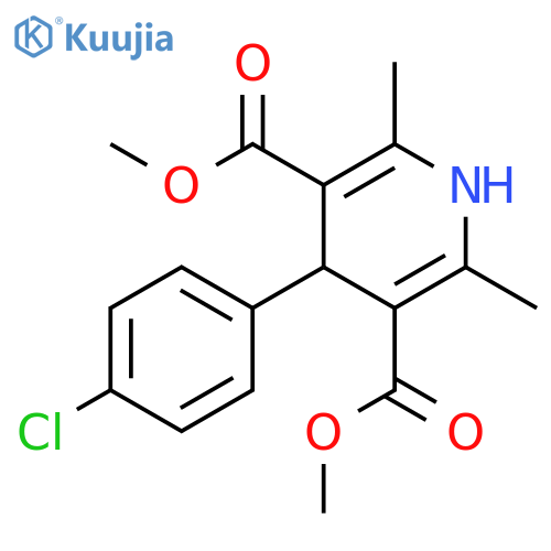 dimethyl 4-(4-chlorophenyl)-2,6-dimethyl-1,4-dihydropyridine-3,5-dicarboxylate structure