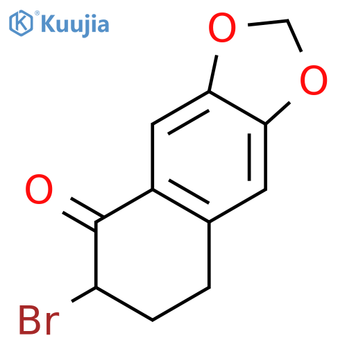Naphtho[2,3-d]-1,3-dioxol-5(6H)-one, 6-bromo-7,8-dihydro- structure