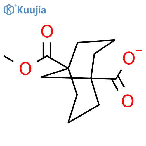 BICYCLO[3.3.1]NONANE-1,5-DICARBOXYLIC ACID, MONOMETHYL ESTER structure
