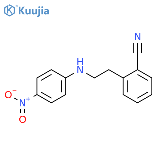 Benzonitrile, 2-[2-[(4-nitrophenyl)amino]ethyl]- structure