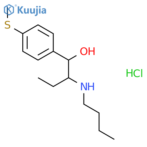 2-(butylamino)-1-[4-(methylsulfanyl)phenyl]butan-1-ol hydrochloride structure