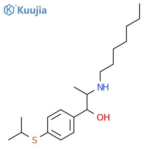 2-(heptylamino)-1-{4-[(1-methylethyl)sulfanyl]phenyl}propan-1-ol structure