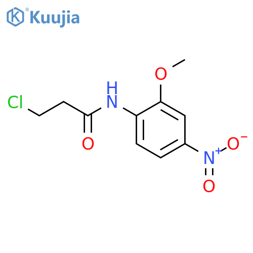 3-chloro-N-(2-methoxy-4-nitrophenyl)propanamide structure