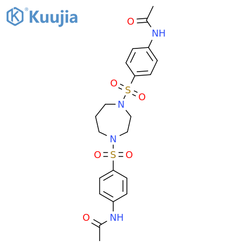 N-{4-[(4-{[4-(Acetylamino)phenyl]sulfonyl}-1,4-diazepan-1-yl)sulfonyl]phenyl}acetamide structure