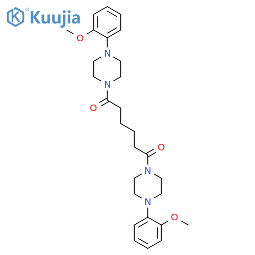 PIPERAZINE, 1,1'-(1,6-DIOXO-1,6-HEXANEDIYL)BIS[4-(2-METHOXYPHENYL)- structure