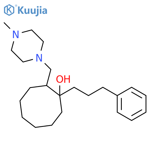Cyclooctanol, 2-[(4-methyl-1-piperazinyl)methyl]-1-(3-phenylpropyl)- structure