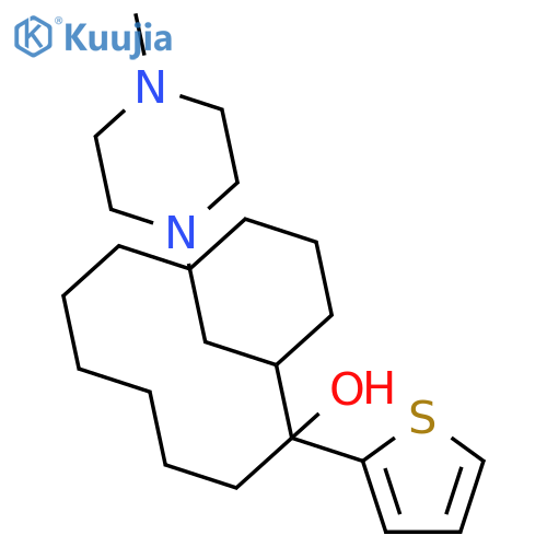 Cyclododecanol, 2-[(4-methyl-1-piperazinyl)methyl]-1-(2-thienyl)- structure