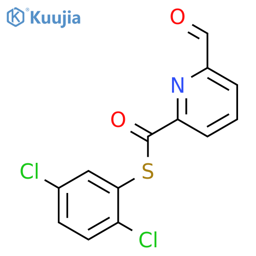 2-Pyridinecarbothioic acid, 6-formyl-, S-(2,5-dichlorophenyl) ester structure