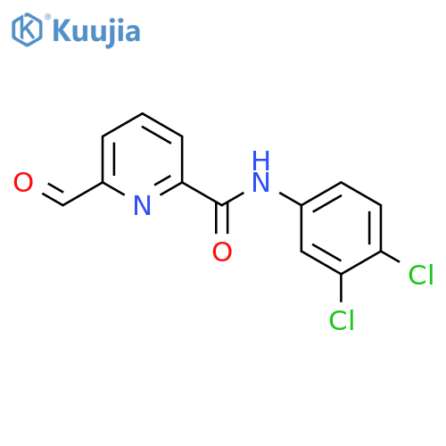 2-Pyridinecarboxamide, N-(3,4-dichlorophenyl)-6-formyl- structure