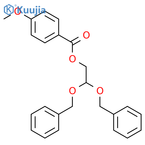 Benzoic acid, 4-methoxy-, 2,2-bis(phenylmethoxy)ethyl ester structure