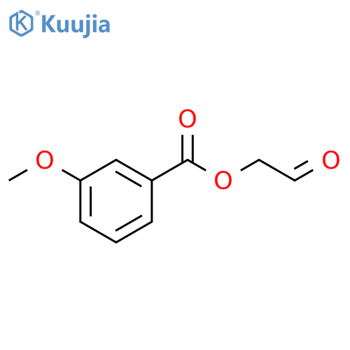 Benzoic acid, 3-methoxy-, 2-oxoethyl ester structure
