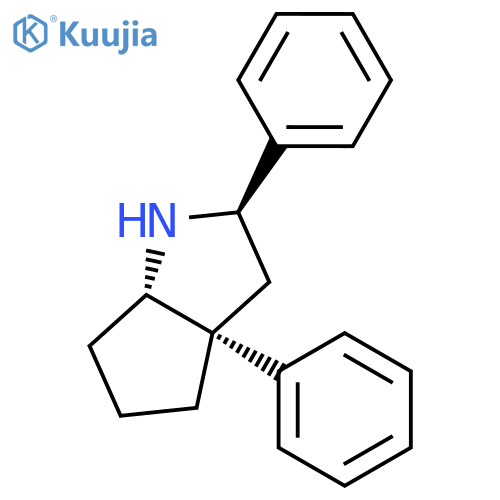 Cyclopenta[b]pyrrole, octahydro-2,3a-diphenyl-, (2R,3aR,6aS)-rel- structure