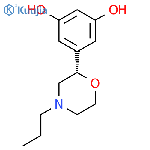 1,3-Benzenediol, 5-[(2S)-4-propyl-2-morpholinyl]- structure