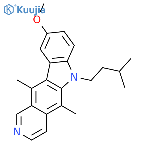 9-methoxy-5,11-dimethyl-6-(3-methylbutyl)-6H-pyrido[4,3-b]carbazole structure