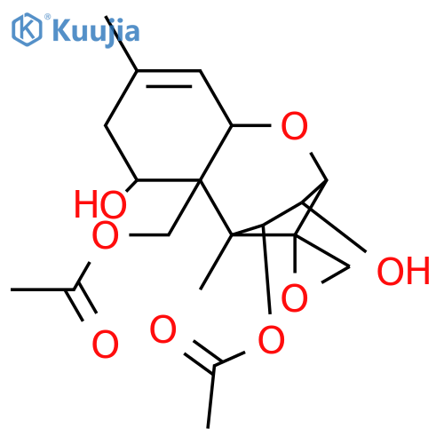 (3beta,4alpha,12xi)-3,7-dihydroxy-12,13-epoxytrichothec-9-ene-4,15-diyl diacetate structure