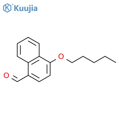 1-NAPHTHALENECARBOXALDEHYDE, 4-(PENTYLOXY)- structure