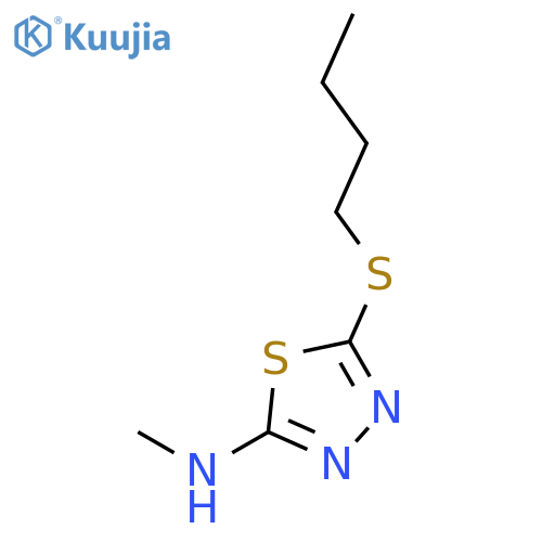 1,3,4-THIADIAZOL-2-AMINE, 5-(BUTYLTHIO)-N-METHYL- structure