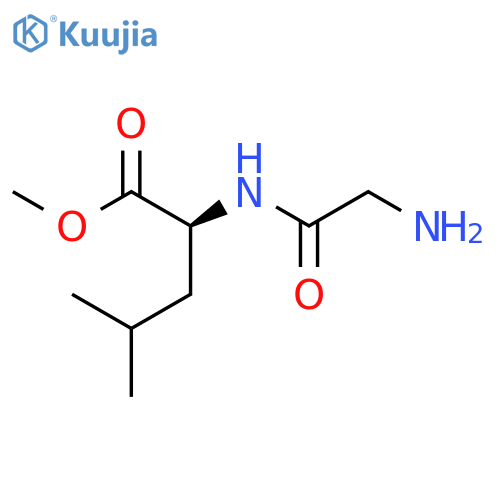 methyl (2S)-2-(2-aminoacetamido)-4-methylpentanoate structure