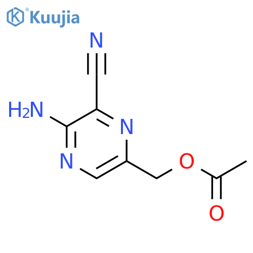 2-Pyrazinecarbonitrile,6-[(acetyloxy)methyl]-3-amino- structure