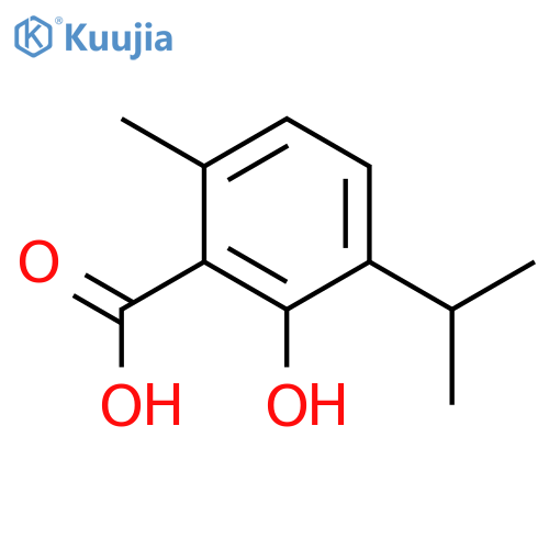 2-hydroxy-3-isopropyl-6-methylbenzoic Acid structure