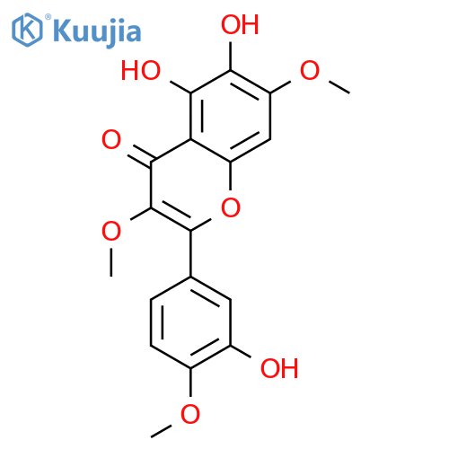 5,6-dihydroxy-2-(3-hydroxy-4-methoxyphenyl)-3,7-dimethoxy-4H-chromen-4-one structure