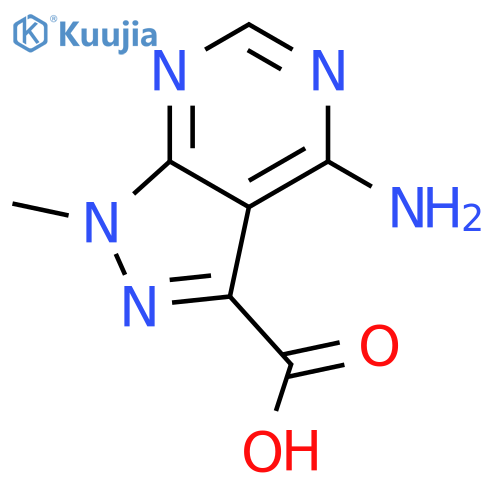 1H-Pyrazolo[3,4-d]pyrimidine-3-carboxylicacid, 4-amino-1-methyl- structure