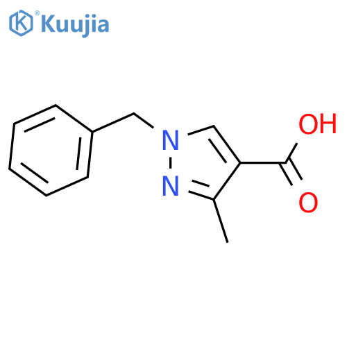 1-benzyl-3-methyl-1H-pyrazole-4-carboxylic acid structure