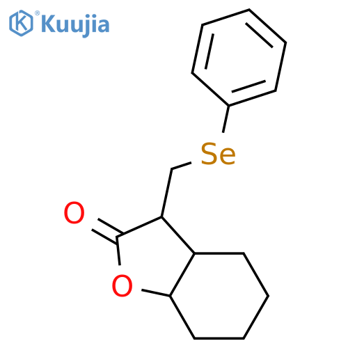2(3H)-BENZOFURANONE, HEXAHYDRO-3-[(PHENYLSELENO)METHYL]- structure