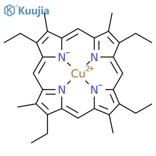 Copper, [2,7,12,18-tetraethyl-3,8,13,17-tetramethyl-21H,23H-porphinato(2-)-N21,N22,N23,N24]-, (SP-4-2)- (9CI) structure