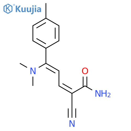 2,4-Pentadienamide, 2-cyano-5-(dimethylamino)-5-(4-methylphenyl)- structure