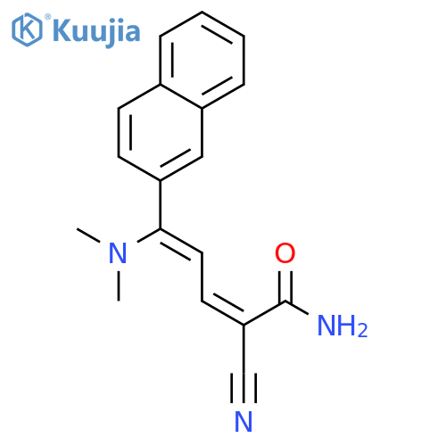 2,4-Pentadienamide, 2-cyano-5-(dimethylamino)-5-(2-naphthalenyl)- structure