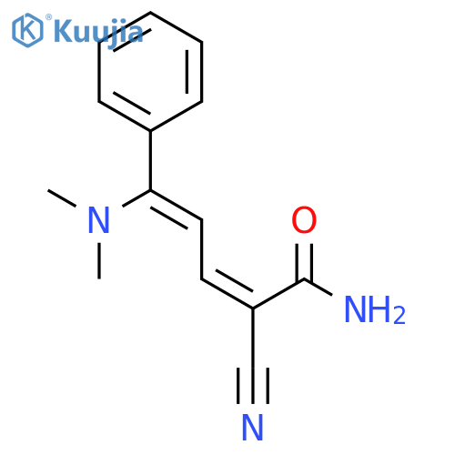 2,4-Pentadienamide, 2-cyano-5-(dimethylamino)-5-phenyl- structure