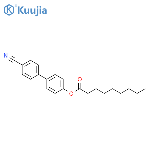 Nonanoic acid, 4'-cyano[1,1'-biphenyl]-4-yl ester structure